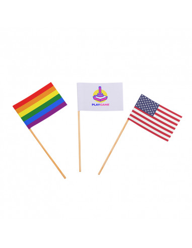 Bandera grapada a palo