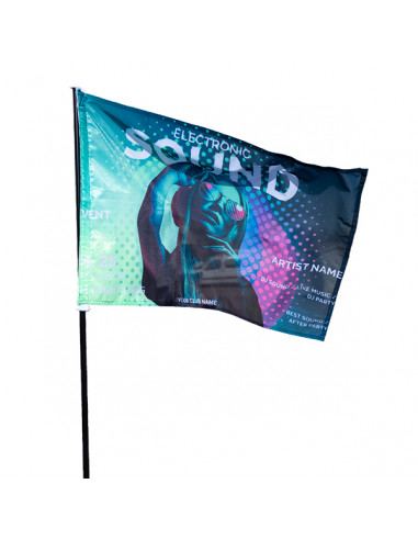 Bandera sublimada con anillas y refuerzo