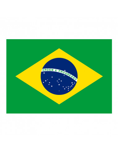 Bandera Brasil con anillas y refuerzo