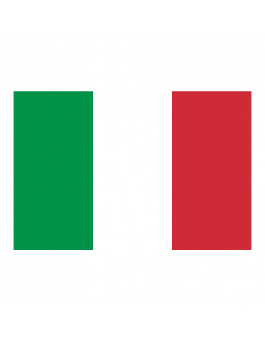 Bandera Italia con anillas y refuerzo