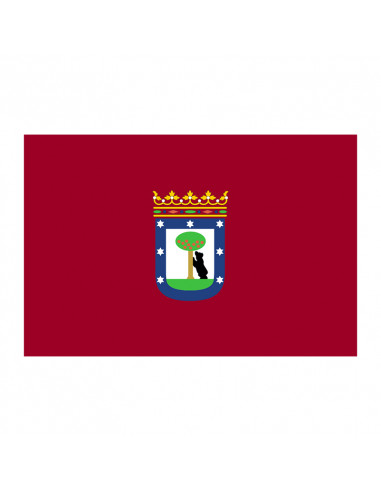 Bandera Madrid con anillas y refuerzo