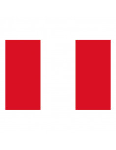 Bandera Perú con anillas y...